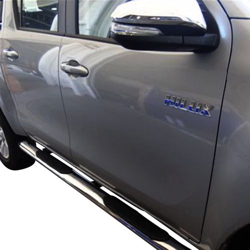 Estribo ovalado Toyota Hilux 2016+ acero inoxidable