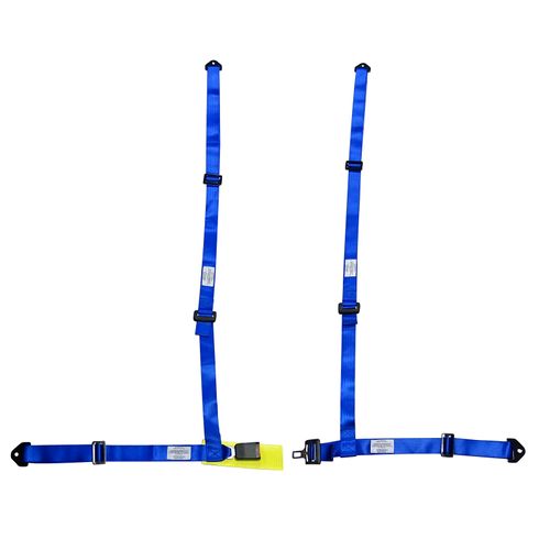 Cinturón de seguridad de 4 puntas azul