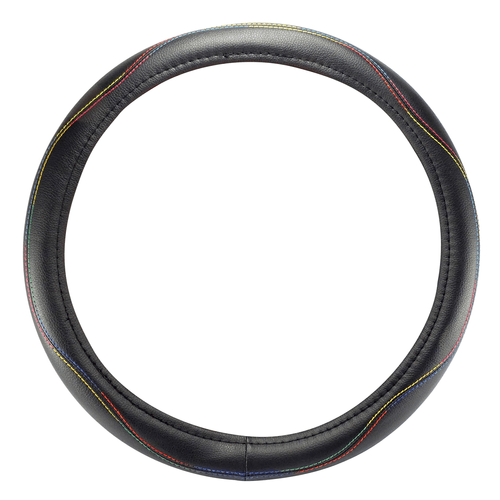 CUBREVOLANTE RAINBOW 38 CM NEGRO CON COSTURA FLUOR
