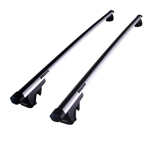 Barras portaequipajes aluminio 123cm Toyota SW4 2005-2015 c/barandas