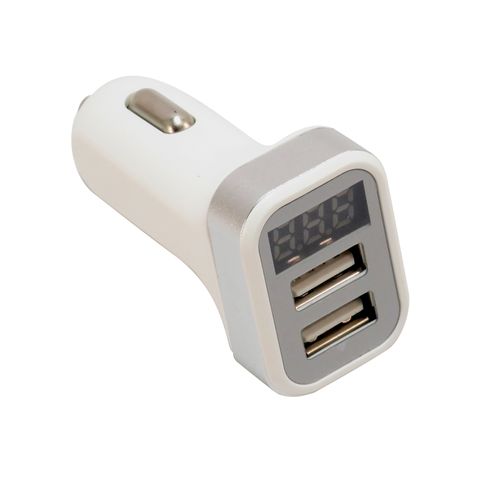 CARGADOR USB X2 CON VOLTIMETRO DIGITAL