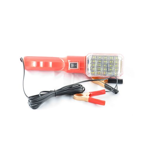 PORTATIL 12V 25 LEDS CON PINZA A BATERIA