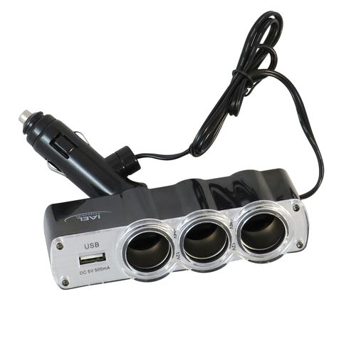 ADAPTADOR TRIPLE Y UN USB EN-011