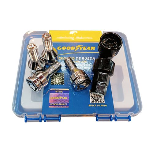 TUERCAS ANTIRROBO GOODYEAR 12MMX1.5 L24MM ADAPTADOR 17-19MM