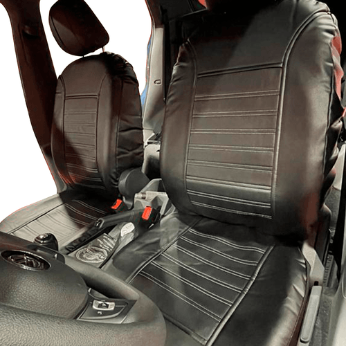 FUNDA CUERO ECOLÓGICO NEGRA RANGER XLT CON APOYA BRAZO TRASERO