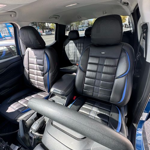 FUNDAS IMPORTADAS HR GTR CARBON NEGRO CON AZUL