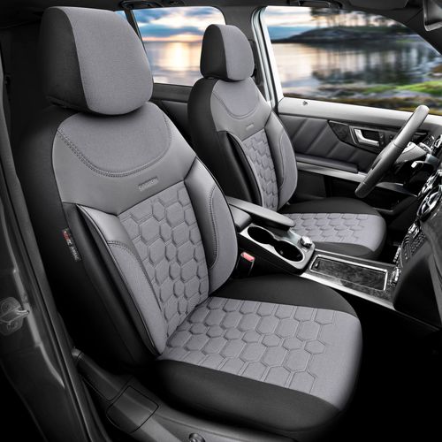 FUNDAS CUBRE ASIENTO IMPORTADAS GUZMAN CARBON GRIS