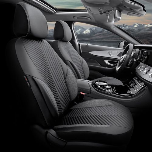 FUNDAS CUBRE ASIENTO IMPORTADAS GUZMAN ADVANCED NEGRO CON GRIS