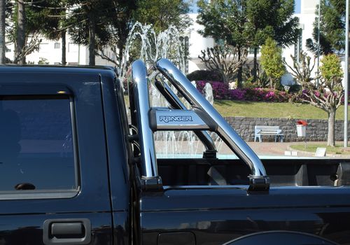 JAULA ANTIVUELCO DOBLE CAÑO GUZMAN - FORD RANGER 1998 A 2011 CROMADA